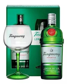 Kit Gin Tanqueray London Dry 750ml + 1 Taça Vidro Exclusiva
