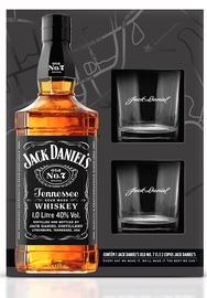 Kit Jack Daniels com 02 copos 1lt.