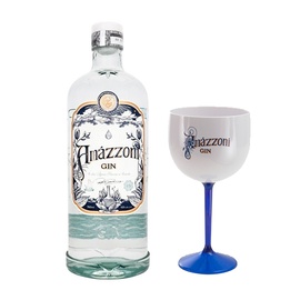 Kit Gin Amazzoni 750ml + Taça Acrílica